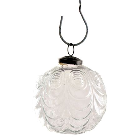 Clear Round Cut Christmas Hanging